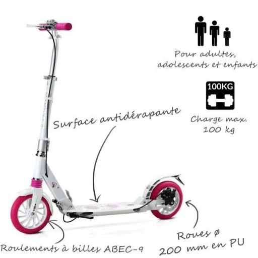 Scooter - Weiß/Rosa - Mandala