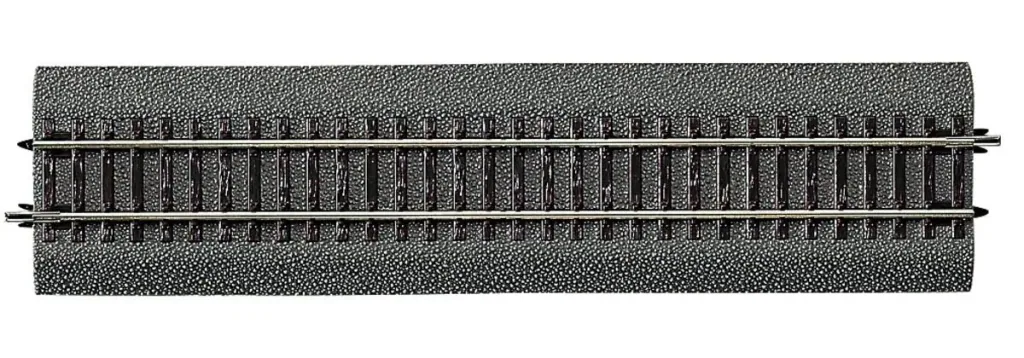 6 Stück Gerades Gleis G1 mit Bettung, Länge 230 mm