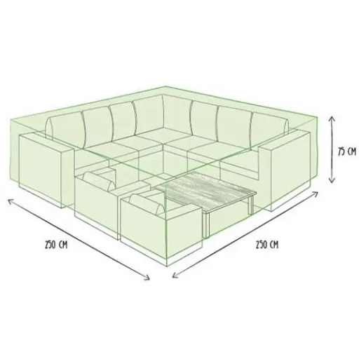 Schutzhülle für Lounge-Set - 250 x 250 x 75 cm