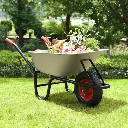 Schubkarre 100l - 250kg - Tragfähigkeit mit Lufträdern 40cm