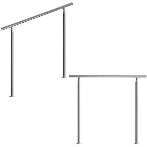 Geländer - Edelstahl - silber - 107,5 x 120 cm