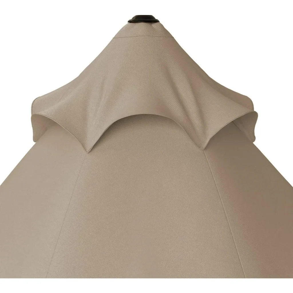 Aluminium XXL Sonnenschirm - taupe - Ø330cm - 266cm hoch - wasserabweisend