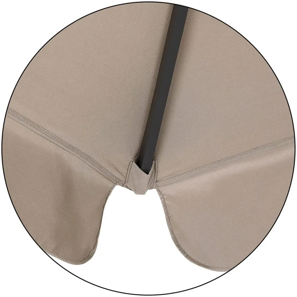 Aluminium XXL Sonnenschirm - taupe - Ø330cm - 266cm hoch - wasserabweisend