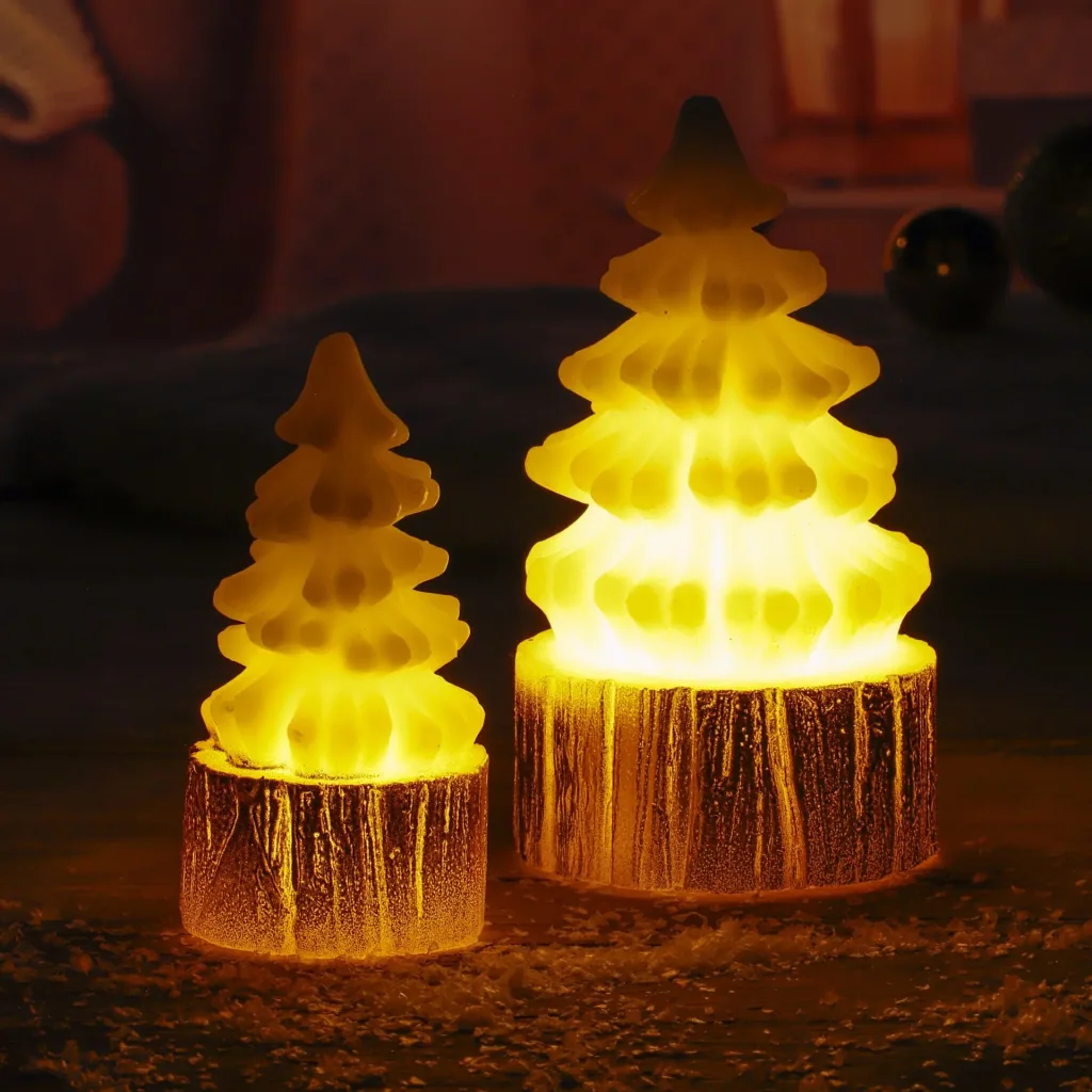LED Weihnachtsbaum Echtwachskerzen - 2 Stück