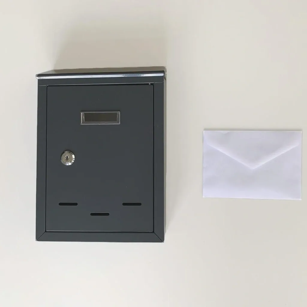 Briefkasten mit 2 Tasten - graphit - 285x200x60 mm