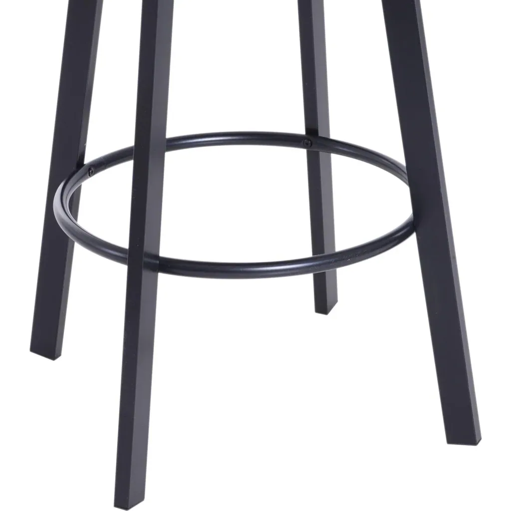 3-teilige Essgruppe Sitzgruppe Esstisch Holztisch dunkle Naturholzoptik mit 1 Tisch + 2 Hockern