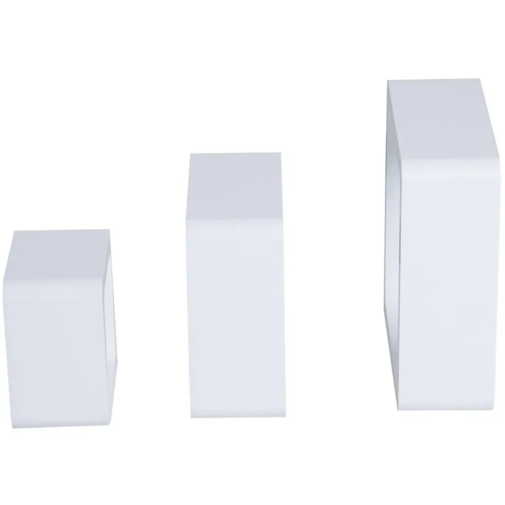 Wandregal Hängeregal 3er Set Cube MDF Weiß