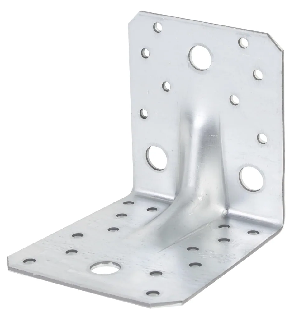 Winkelverbinder 105 x 105 x 90 mm mit Wulst, 12 Stück