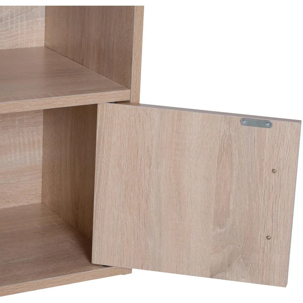 6 Fächer Bücherregal Standregal Raumteiler Dekoregal Schrank Holz Natur 61,5 x 29,5 x 80 cm