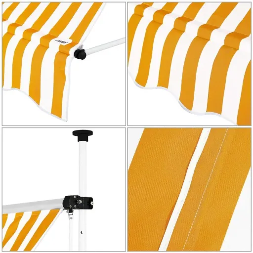 Klem Baldachin gelb/weiß 300cm