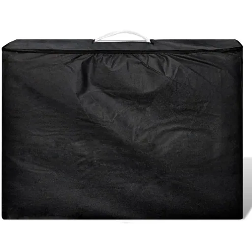 Zusammenklappbare Massageliege mit Aluminiumgestell (vierteilig / cremeweiß)