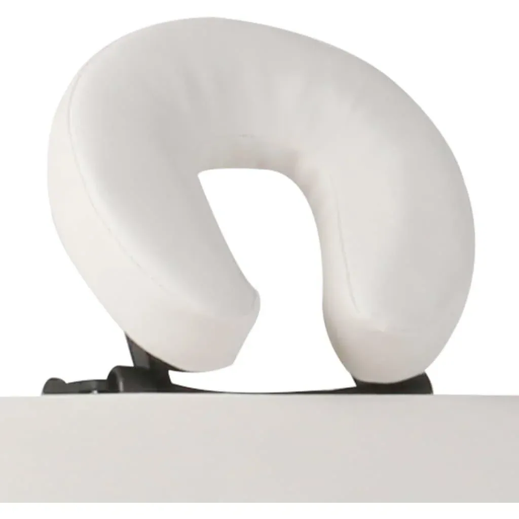 Zusammenklappbare Massageliege mit Aluminiumgestell (vierteilig / cremeweiß)