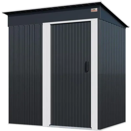 Gartenhaus - 2,52m³ - Metall - anthrazit - 162 x 86 x 181cm