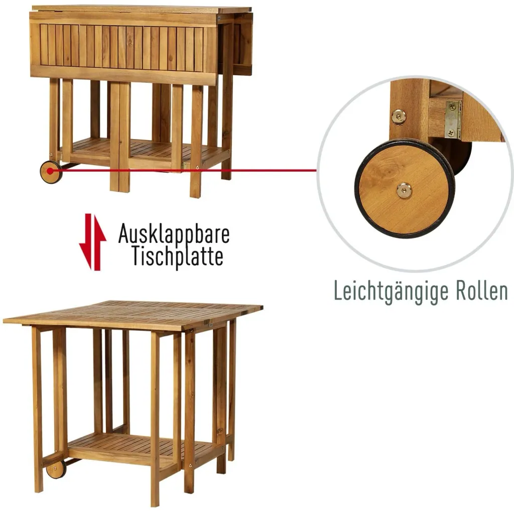 5 tlg, Sitzgarnitur Gartensitzgruppe Esstischgruppe Gartenmöbel klappbar 1 Tisch + 4 Stühle Akazienholz Teak 100,5 x 82