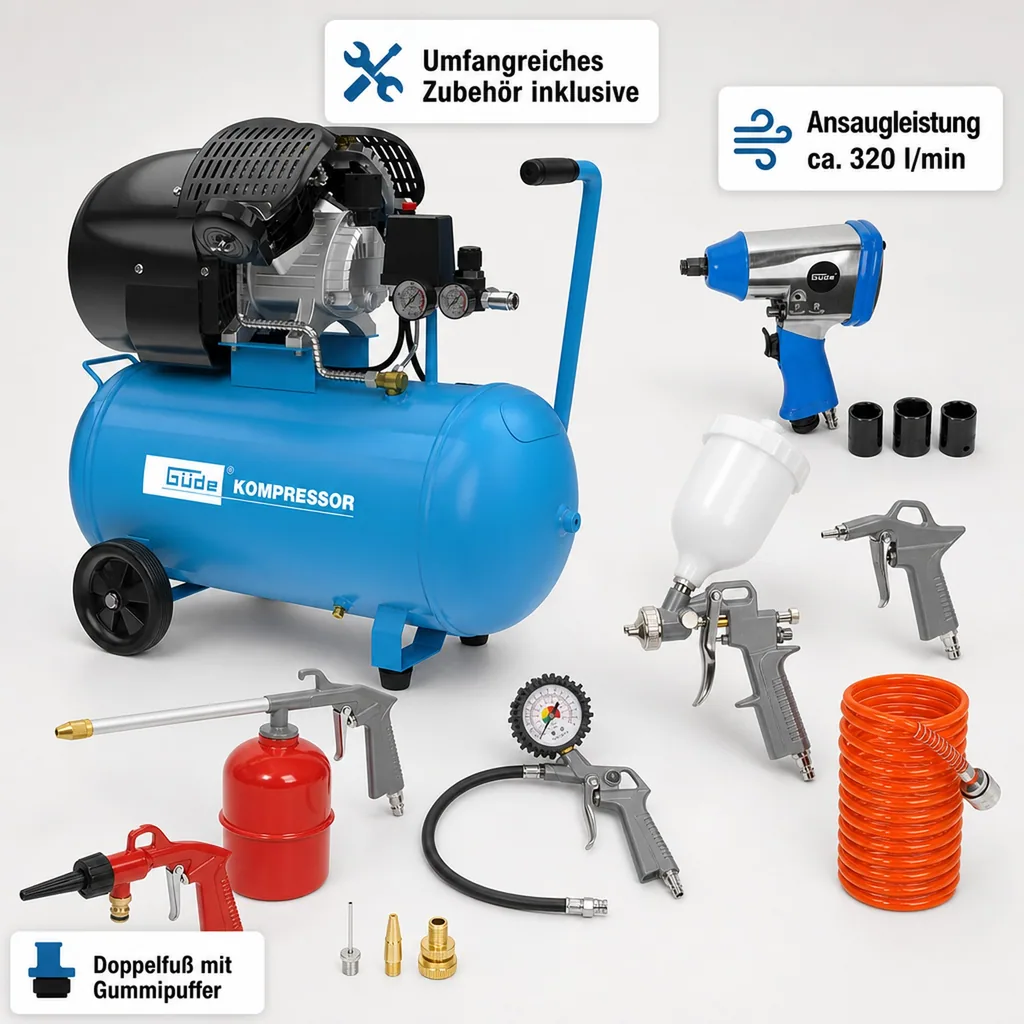 Kompressor-Set 405/10/50, 15-teilig