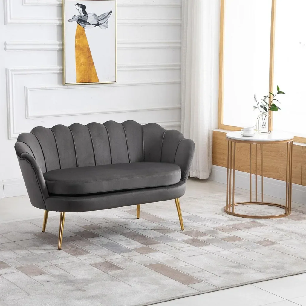 2-Sitzer Stoffsofa Zweisitzer Loungesofa mit weichen und großzügigen Kissen Polstersofa Sitzmöbel Polstermöbel Designsof