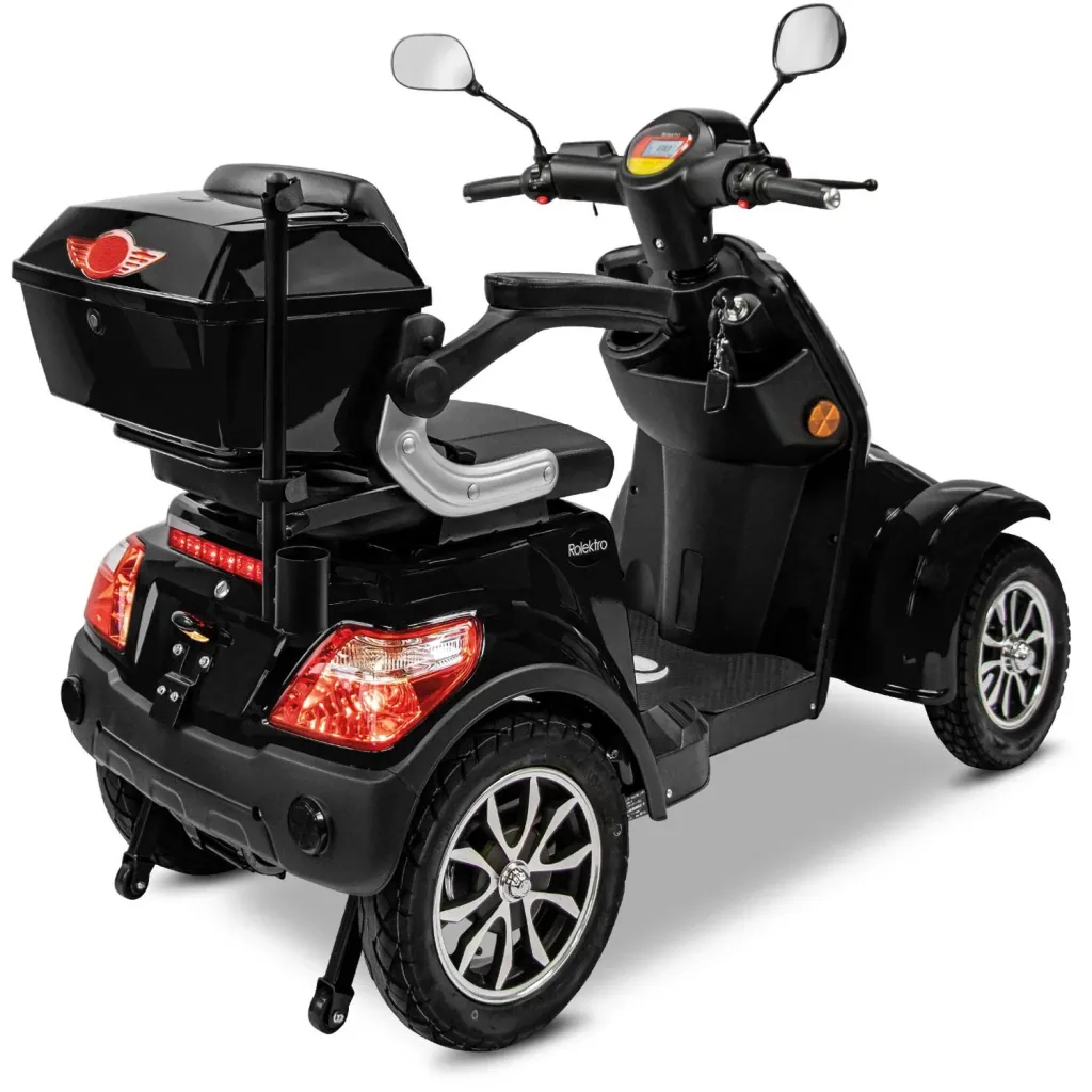 E-Quad 25 V3 Lithium Schwarz, 1.000 Watt + Getränkehalter