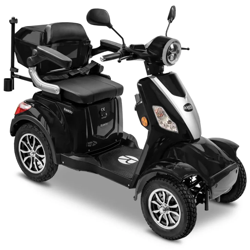 E-Quad 25 V3 Lithium Schwarz, 1.000 Watt + Getränkehalter