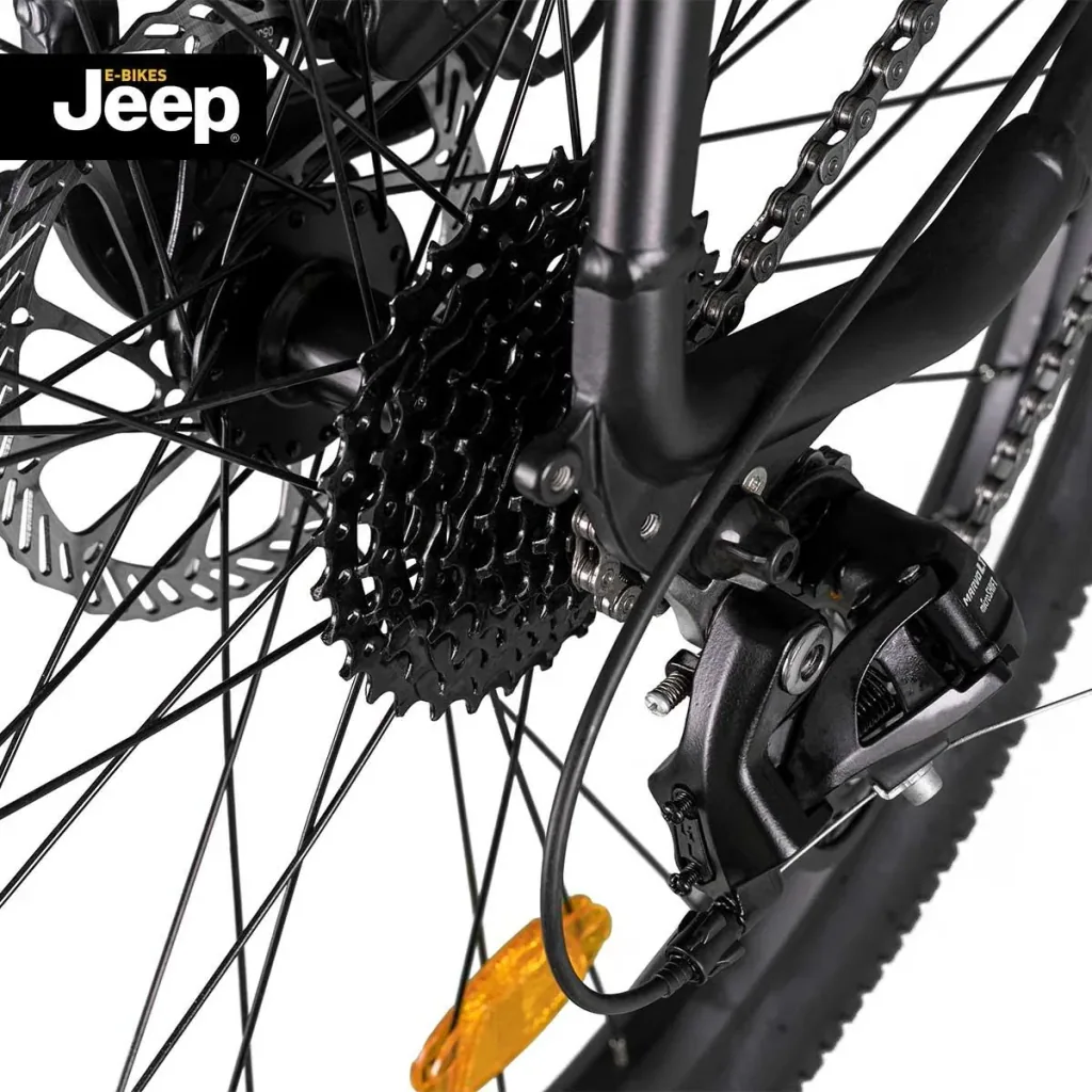 Unisex Mountain E-Bike 27,5 Zoll, Rahmengröße 45 cm, 9-Gang Kettenschaltung, black, MHM 7000,