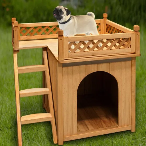 Hundehütte mit Balkon