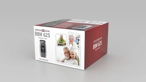 Senioren Klapphandy BBM 625 silber-schwarz, Großes 2,4" Farbdisplay, Zusätzliches 1,4" Außendisplay, Notruftaste