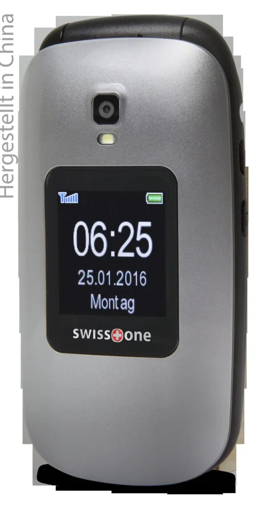 Senioren Klapphandy BBM 625 silber-schwarz, Großes 2,4" Farbdisplay, Zusätzliches 1,4" Außendisplay, Notruftaste