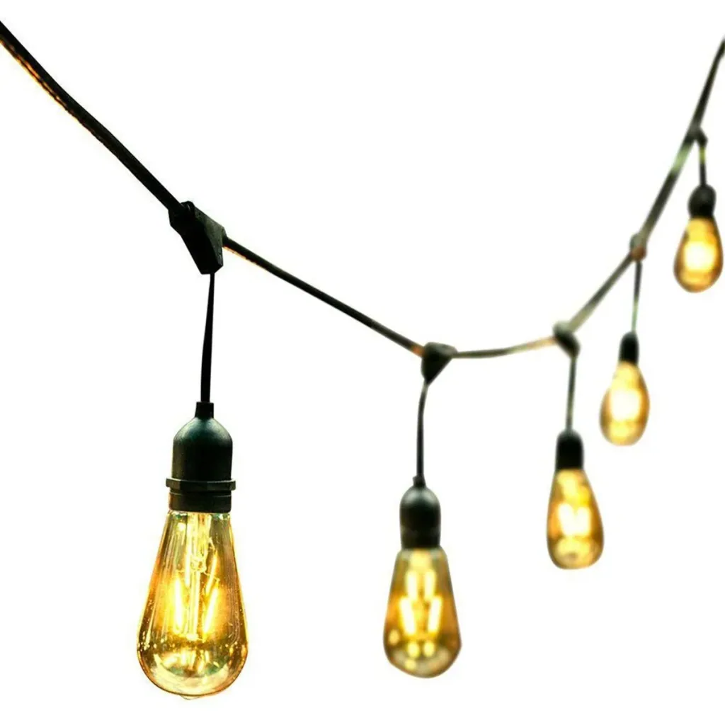 VT-7135 Lichtkabel - Wasserdicht - 10 E27-Armaturen - 5 Meter