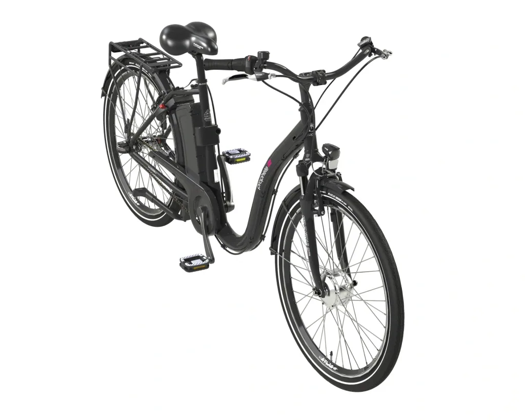 Unisex E-Bike City, 26 Zoll, Rahmengröße 46 cm, 3-Gang Nabenschaltung, schwarz, GENIESSER 22.ESC.10
