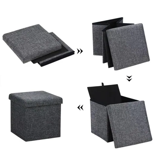 Klappbarer Hocker mit Ablage