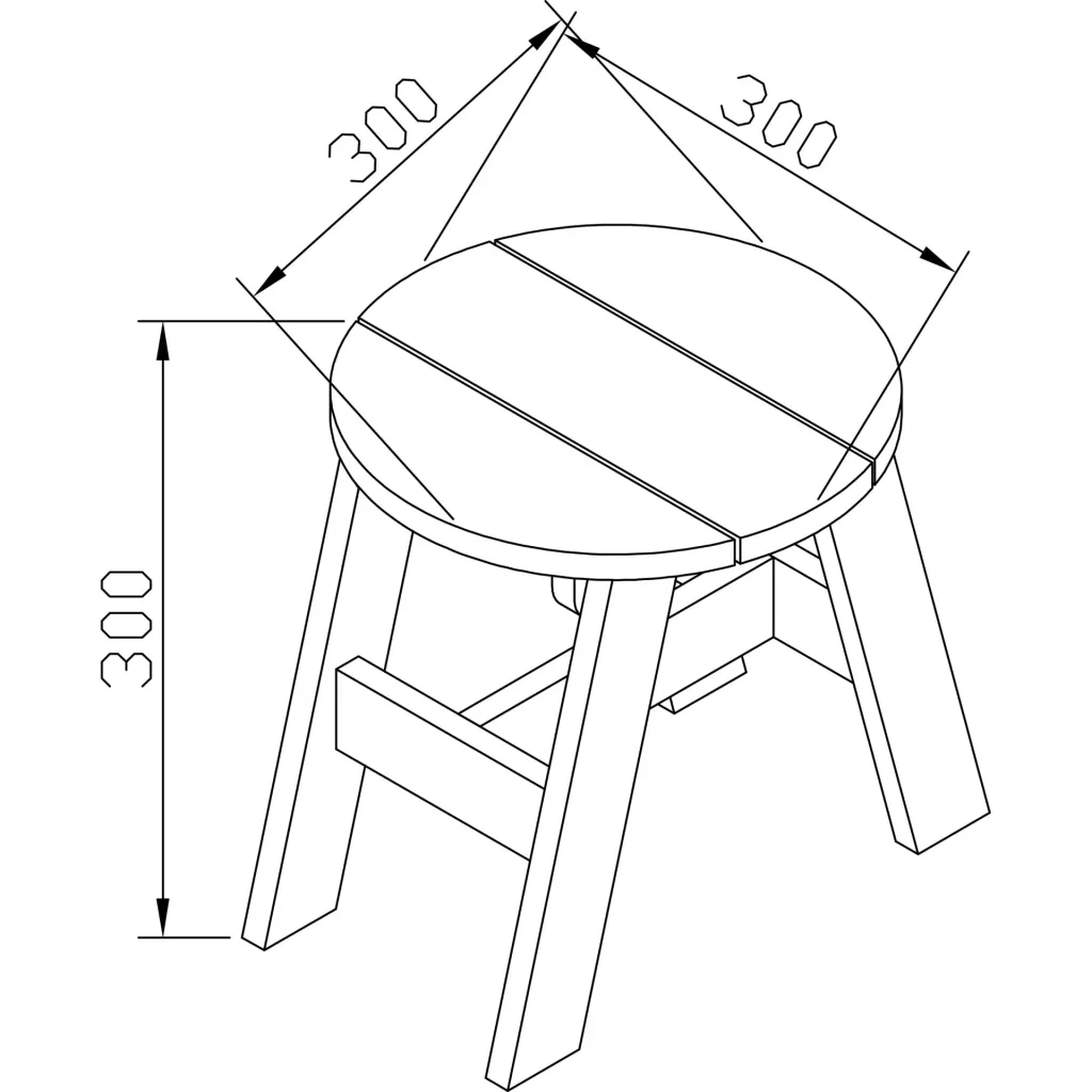 2-teiliges Picknick Hocker Set Rund Grau/weiß