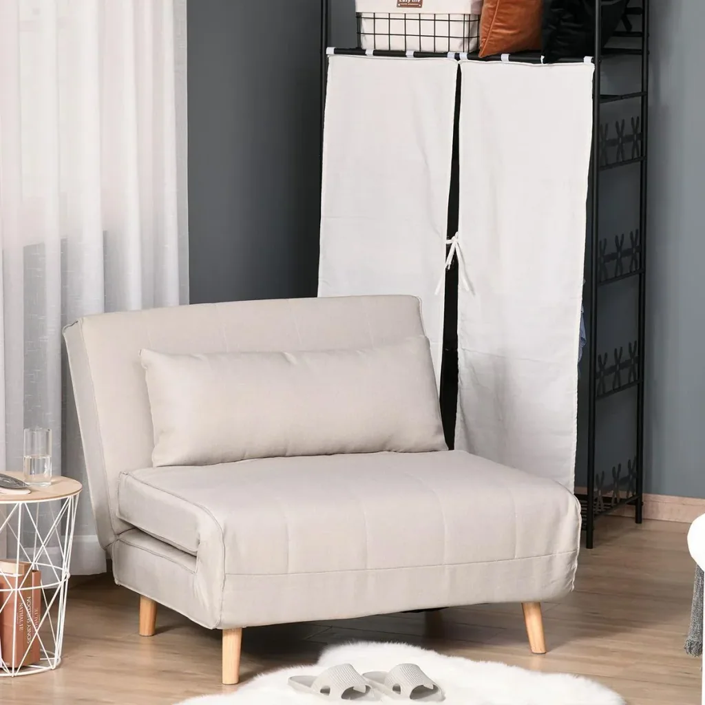 Einzelsofa Schlafsofa Sofabett Klappsofa verstellbar Rückenlehne Liege nordisch skandinavisch 25D Schaumstoff Haus Leine