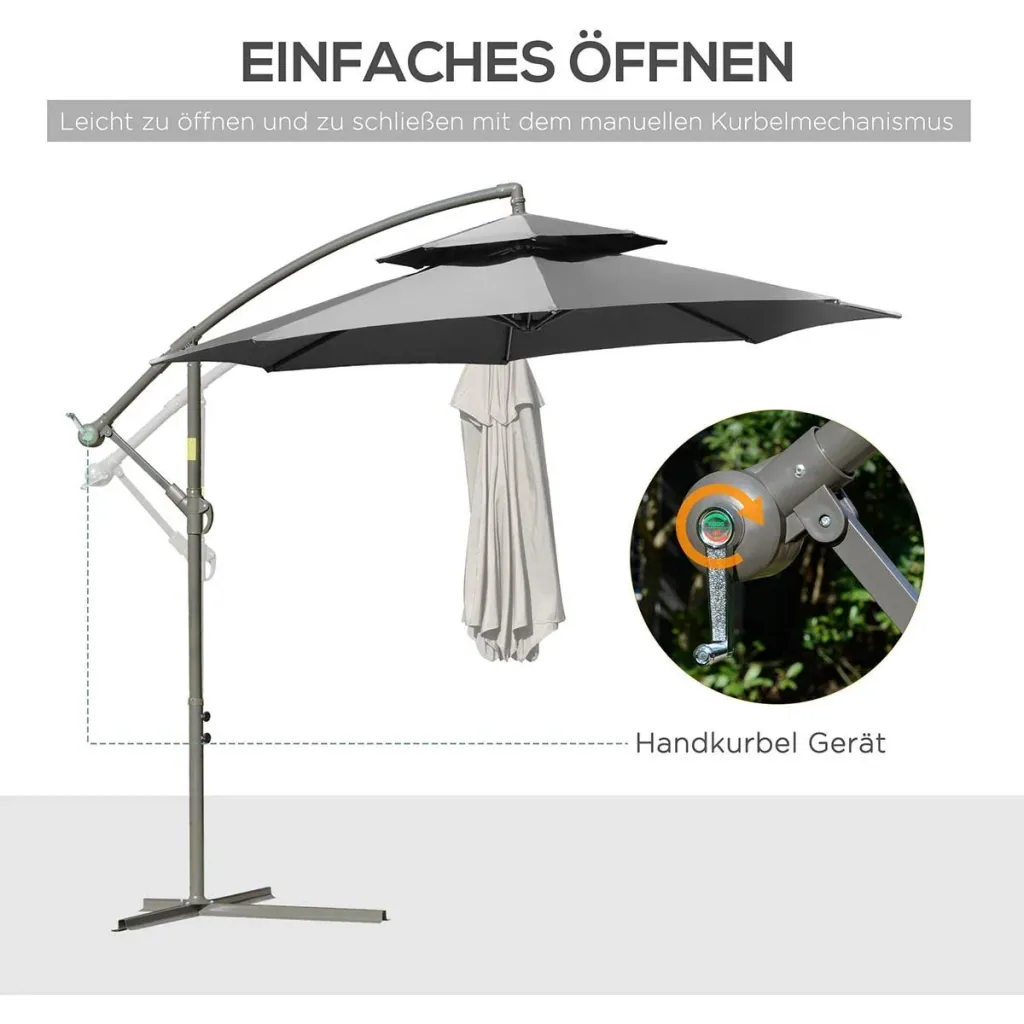 Pflanztisch Gartentisch mit 2 Schubladen Holzpflanzentisch für Garten Terrasse grau 105 x 42 x 141,5 cm