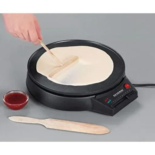 Crepe-Maker / Pfannkuchen-Eisen - 1000 Watt - Schwarz