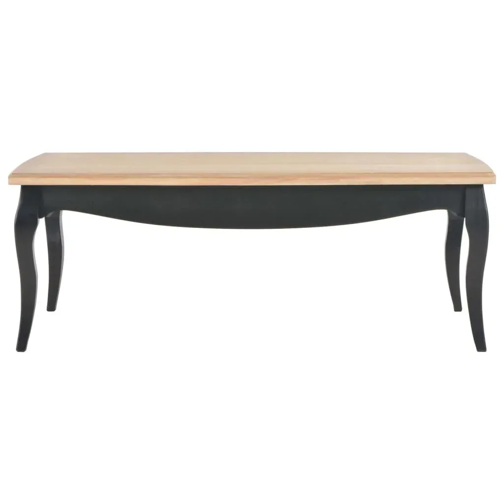 Couchtisch 110x60x40 cm Kiefer massiv schwarz und braun