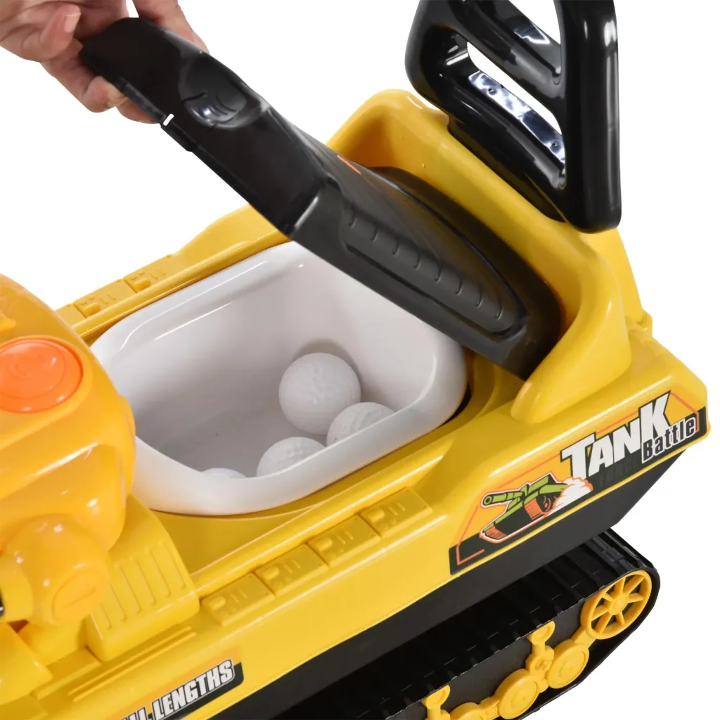Kinder Rutscherauto als Panzer