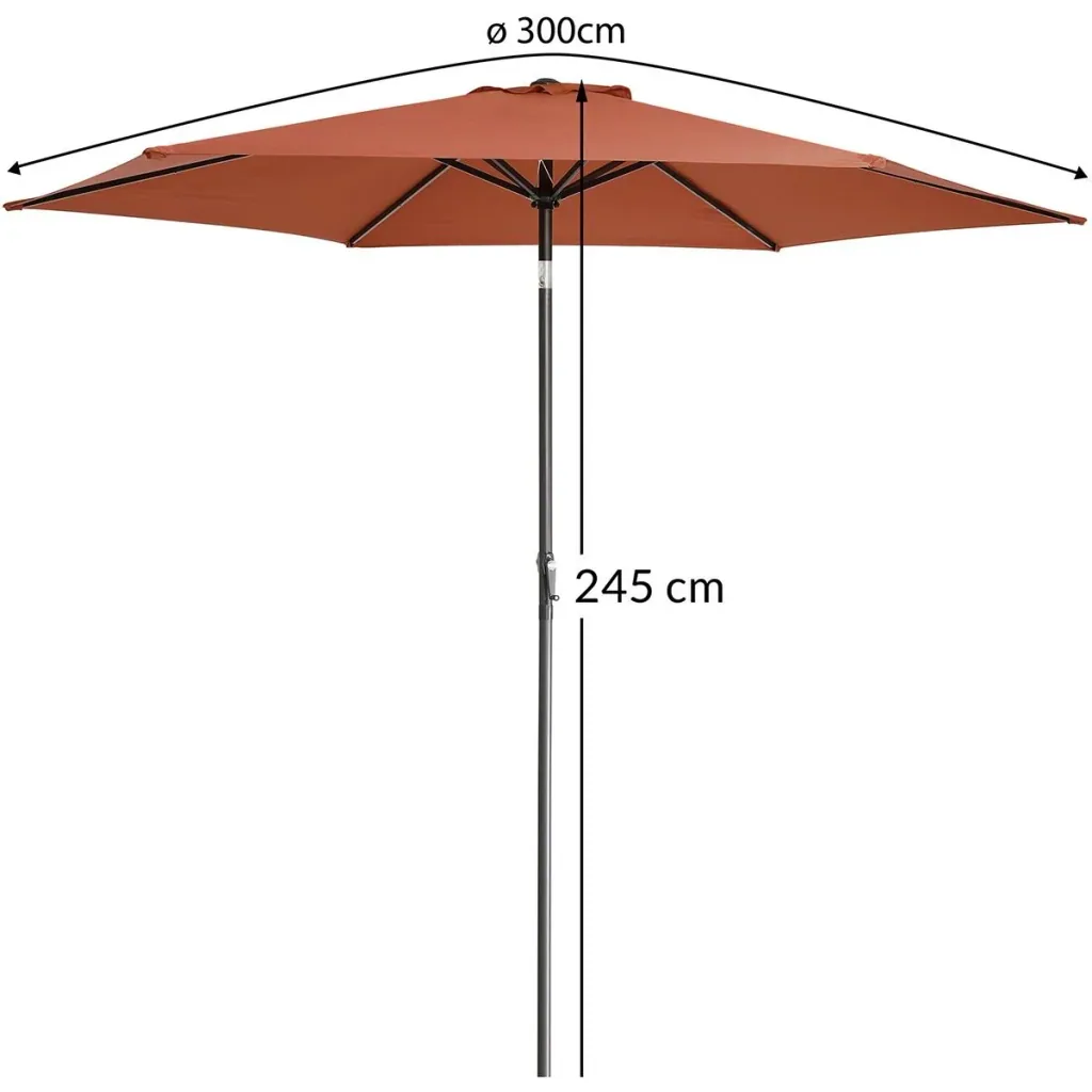 Sonnenschirm Tahiti Terracotta Alu 300cm