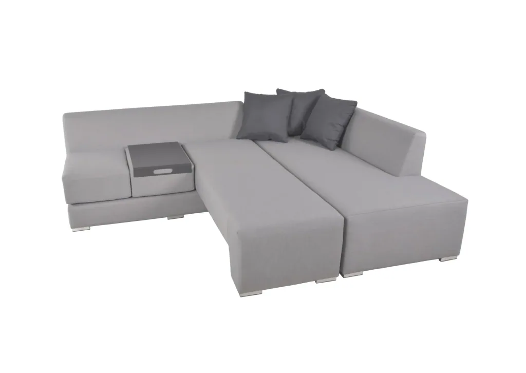 Lounge-Set WELLINGTON, 3tlg., Aluminium, inkl. Auflagen