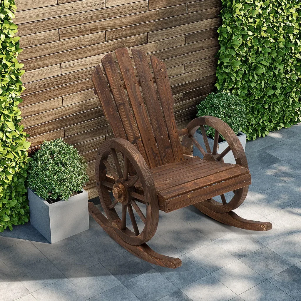 Schaukelstuhl im Wagenrad-Design