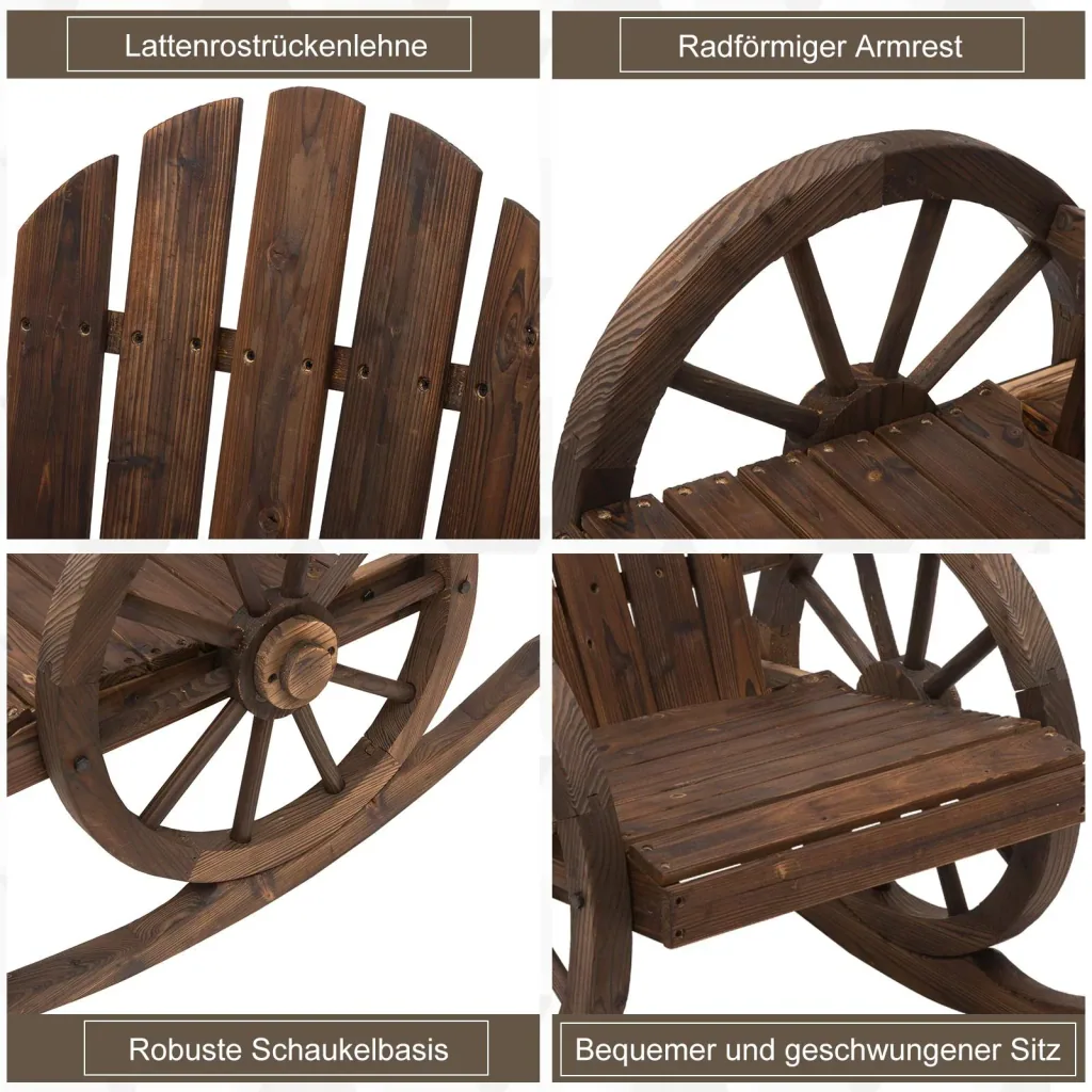 Schaukelstuhl im Wagenrad-Design