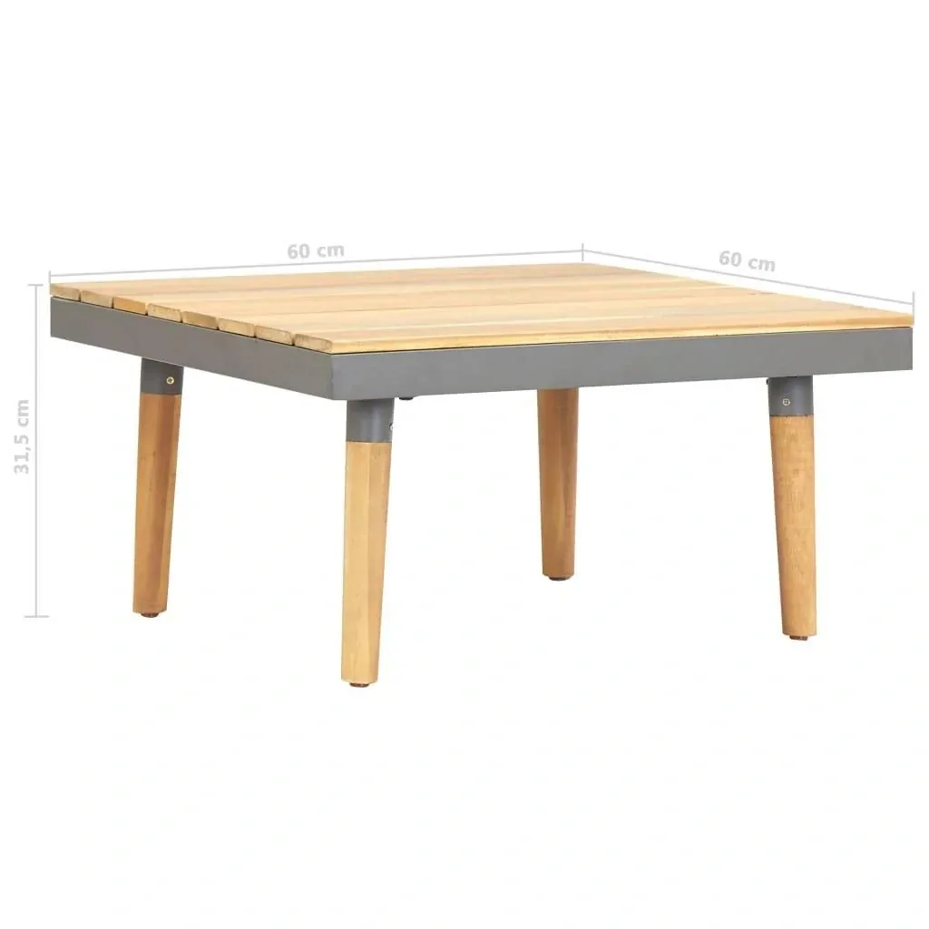 Gartentisch 60x60x31,5 cm Akazienholz massiv