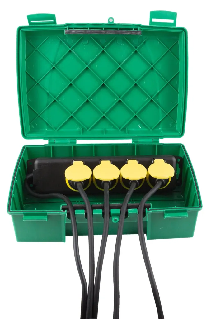 Wetterfeste Verteilerbox IP 55, grün
