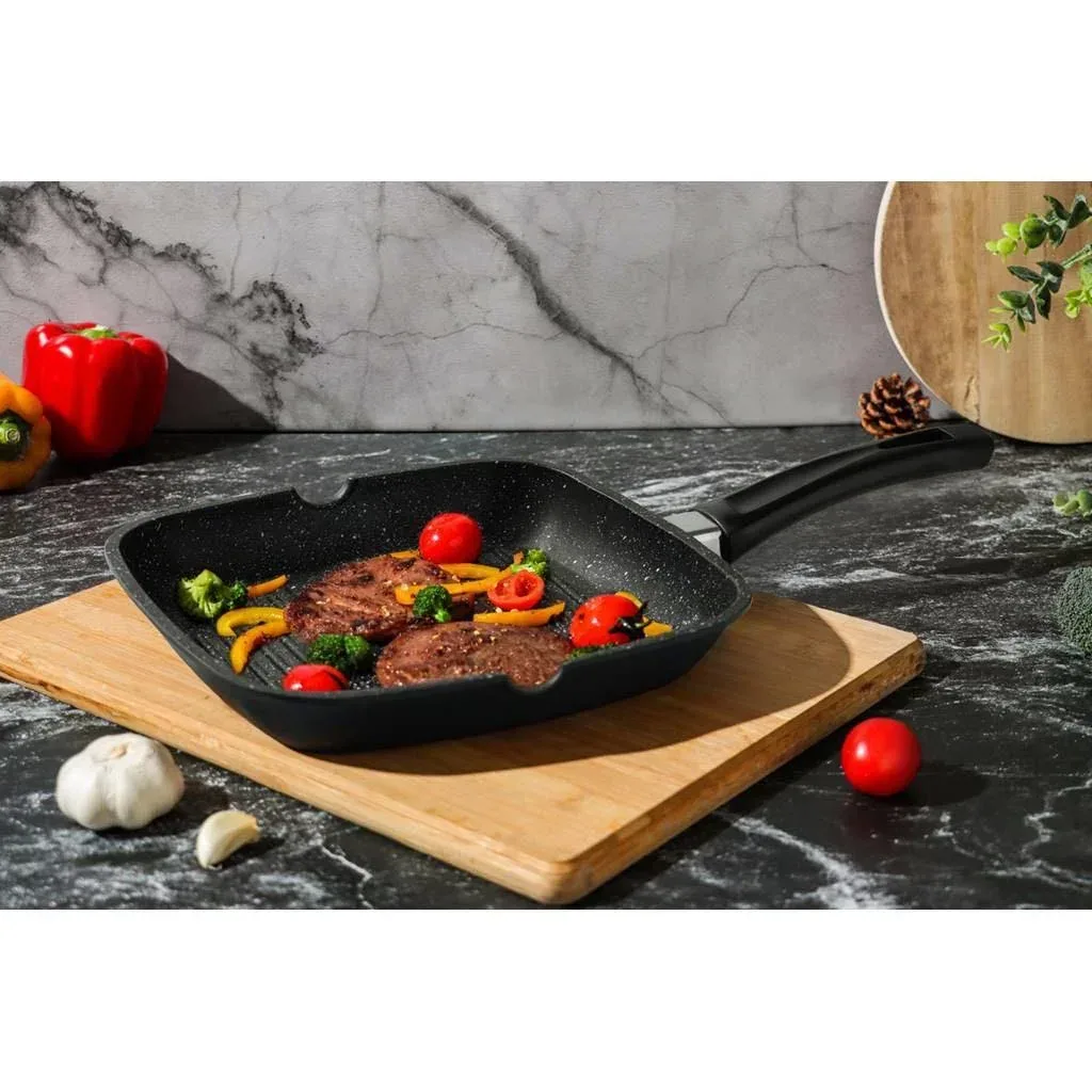 Grillpfanne - 28 cm - Schwarz
