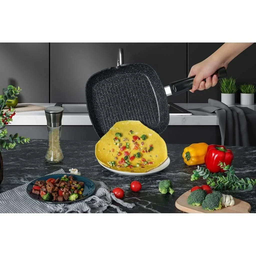 Grillpfanne - 28 cm - Schwarz
