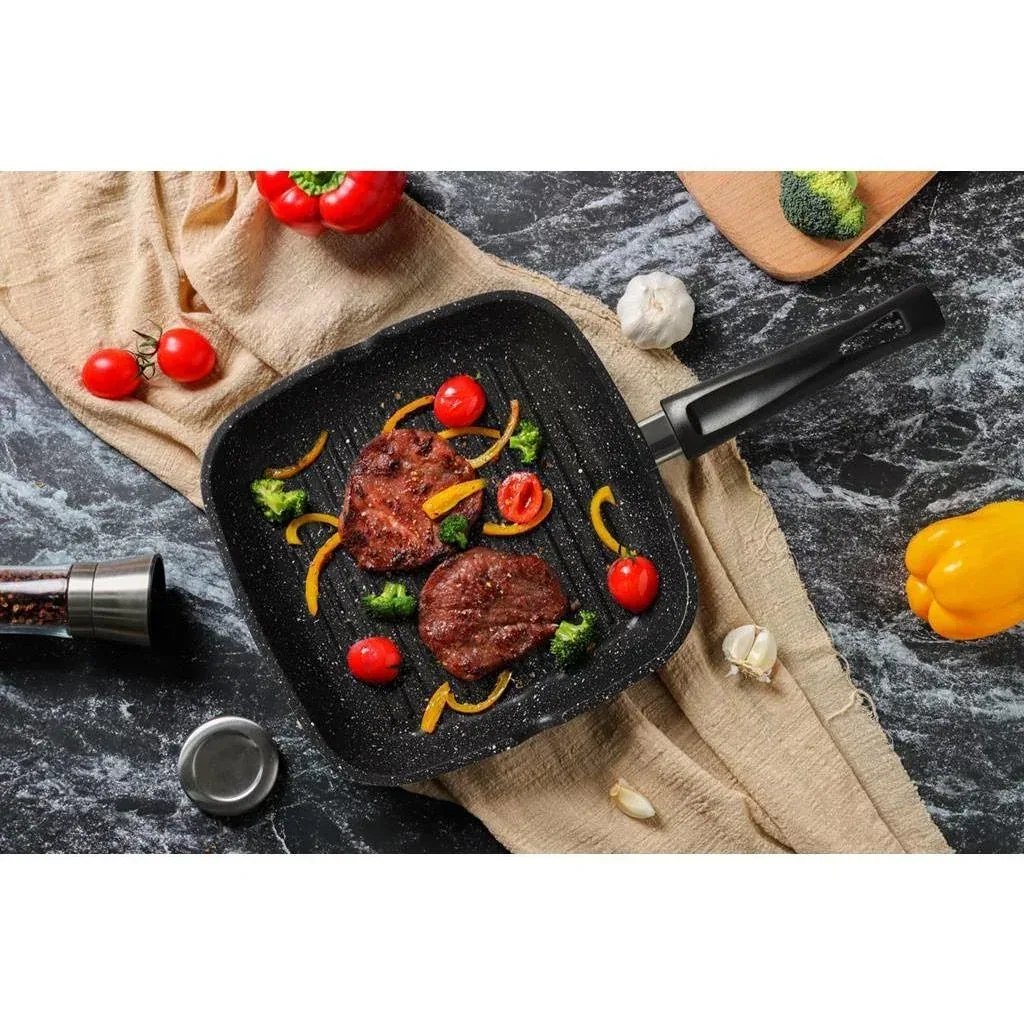 Grillpfanne - 28 cm - Schwarz