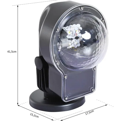 LED Projektor Lichter Lichteffekt Schneeflocke Weihnachten Schwarz