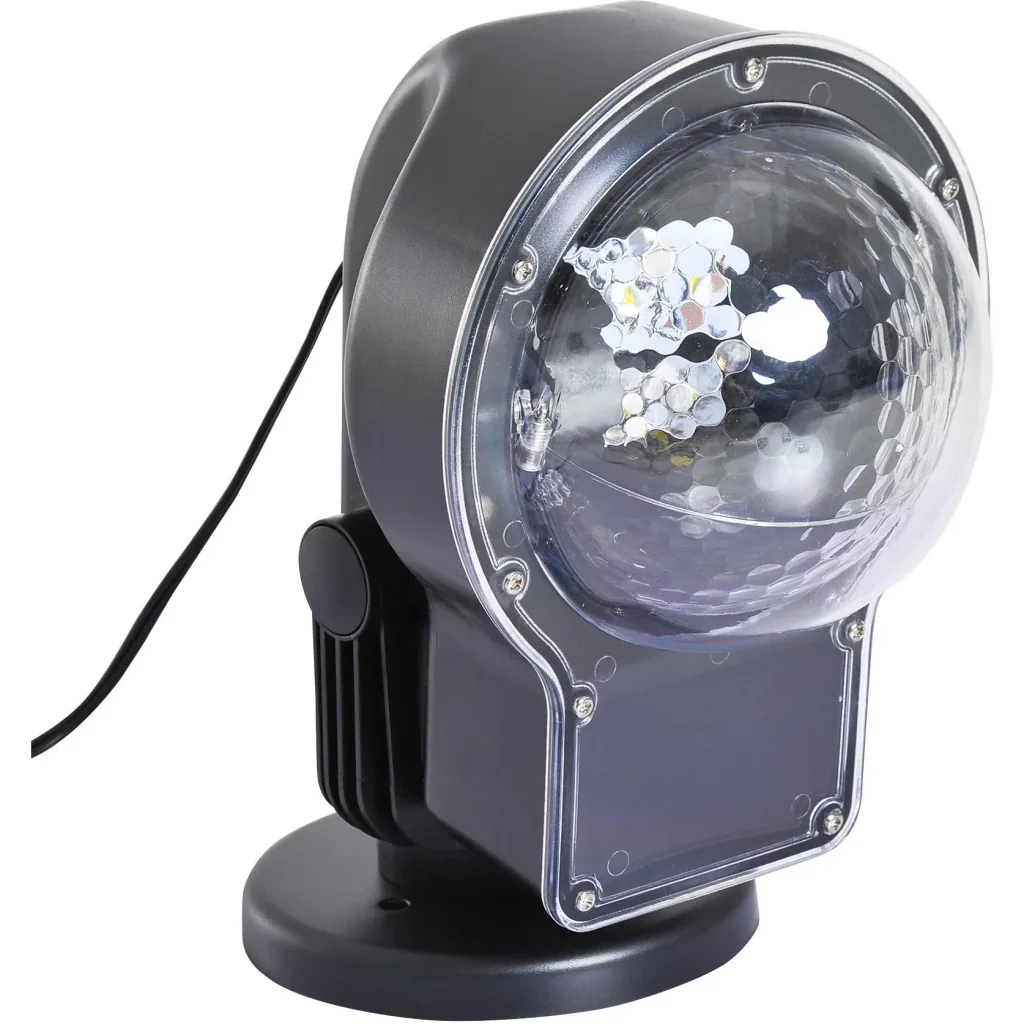 LED Projektor Lichter Lichteffekt Schneeflocke Weihnachten Schwarz
