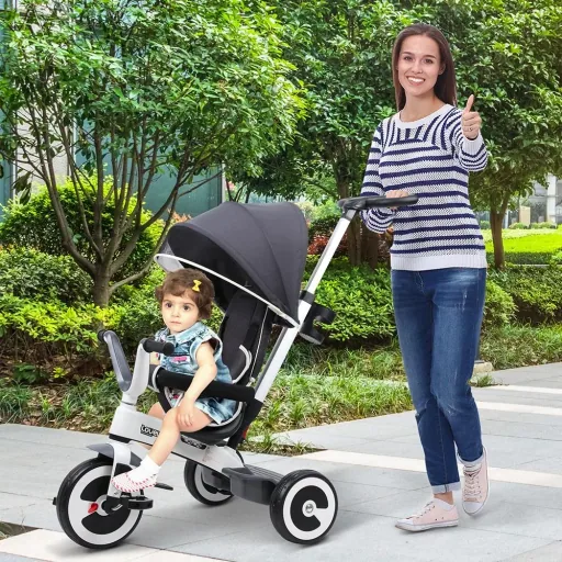 4 in 1 Kinderdreirad mit Sonnendach
