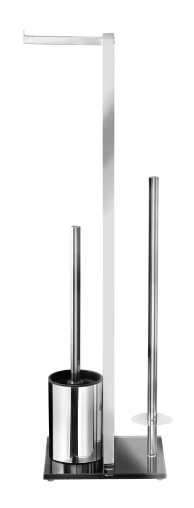 Stand WC-Garnitur Rivalta 3in1, Schwarz / Silber glänzend