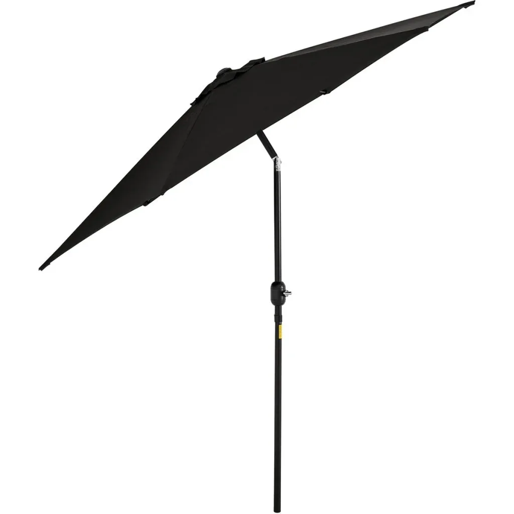 Sonnenschirm mit Handkurbel Schwarz
