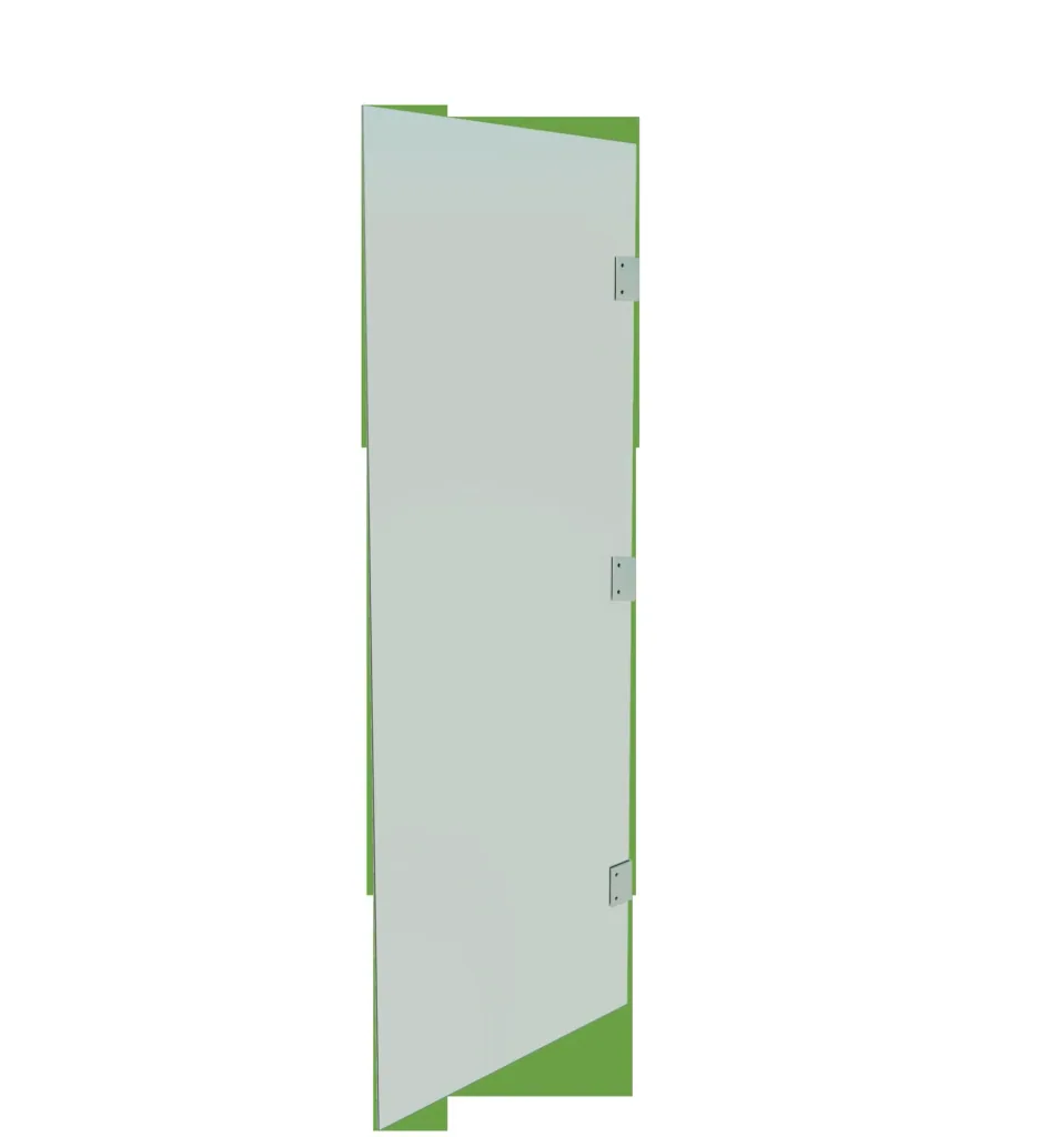 Seitenblende HD gefrostet, 60 x 185/200 cm, Edelstahl Einscheibensicherheitsglas (ESG) 6 mm, gefrostet